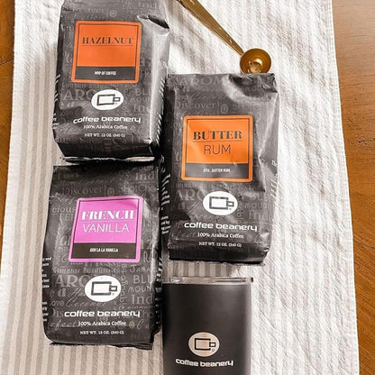 Coffee Beanery Vanilla Bean Flavored Coffee, 1-1.75oz Try Me Size Coffee Sampler, Light-Medium Roast