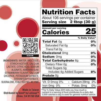 Tea Zone [7 Pounds] Strawberry Popping Pearls for Boba Tea Beverages, Sweets, Ice Cream Topping | B2053