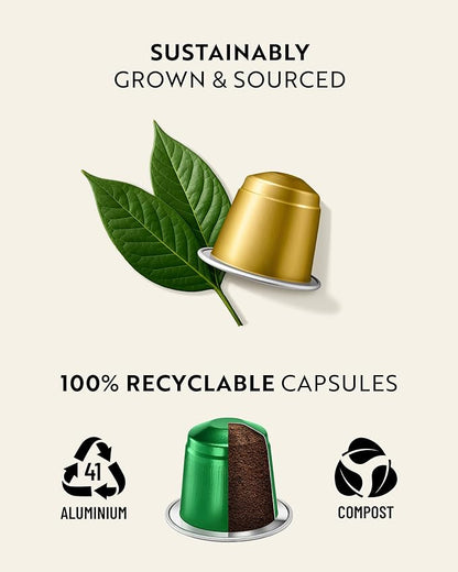 ROSSO CAFFÈ 60 Espresso Coffee Pods for Nespresso Original Machines - Premium Capsule Sampler Variety Pack 6 Flavors, Rich Breakfast to Intense Roasts