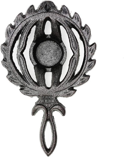 Sungmor Cast Iron Tealight Warmer with Pretty Flame Shape Design, Functional Table Trivet Candle Holder for Warm Dishes, Pots, Soups, Milks, Teas, Coffee, Great Heater for Melt Butter, Sealing Wax