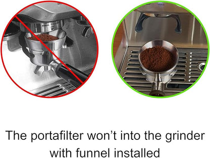 54mm Espresso Dosing Funnel, MATOW Stainless Steel Coffee Dosing Ring Compatible with Breville 54mm Portafilter