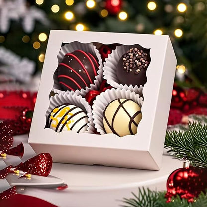 40 Pack White Bakery Boxes 4x4x2 Inches Cookies Boxes Mini Bundt Cake Boxes Pie Boxes Cinnamon Roll Treat Boxes Chocolate Truffle Boxes Party Wedding Favor