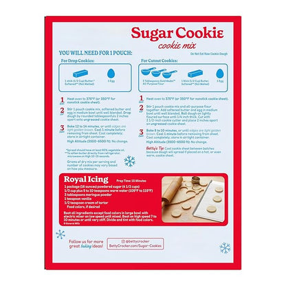 Sugar Cookie Mix, 17.5 oz (Pack of 5) – Easy Holiday Baking Mix for Soft Christmas Cookies, Thanksgiving Desserts & Family Treats