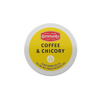Community Coffee & Chicory, Dark Roast Coffee Pods, Compatible with Keurig 2.0 Brewers, 80 Count (Pack of 1)