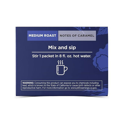 Calm Organic Instant Coffee by Four Sigmatic | Medium Roast Instant Coffee with Organic Reishi and Chaga Mushrooms | Immune Support & Stress Relief | 10 Packets