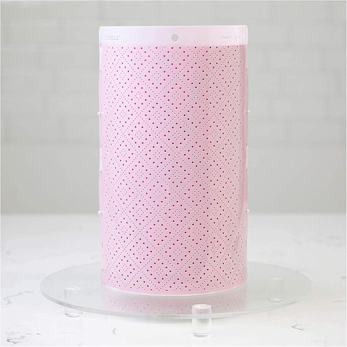 Cake Baking Stencil - Seamless Delicate Pattern for Decorating Tall Double Barrel Cake to Use with Buttercream, Royal Icing, Ganache, Paint, Airbrush (DIADOT)