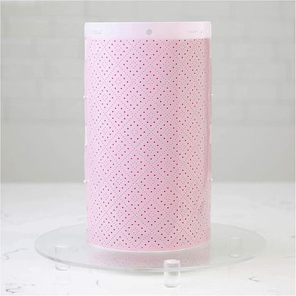 Cake Baking Stencil - Seamless Delicate Pattern for Decorating Tall Double Barrel Cake to Use with Buttercream, Royal Icing, Ganache, Paint, Airbrush (DIADOT)