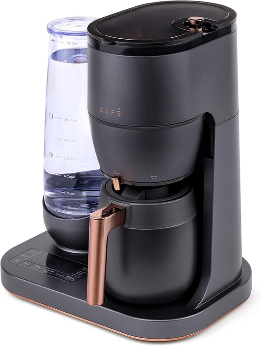 Café Specialty Grind and Brew Coffee Maker, Single-Serve Option, 10-Cup Thermal Carafe, WiFi Enabled Technology, Smart Home Kitchen Essentials, SCA Certified, Barista-Quality Brew, Matte Black