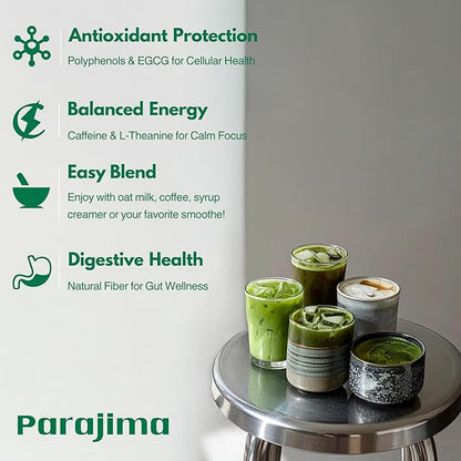 Organic Matcha Latte, Ceremonial Grade Matcha Powder, Silky Smooth Green Tea Matcha Latte Mix, Japanese JAS USDA Organic, Low Caffeine Vegan Gluten-Free No Additives and Great for Tea Latte & Smoothies with Lightly Sweetened Barista Crafted (1.06oz, 30...