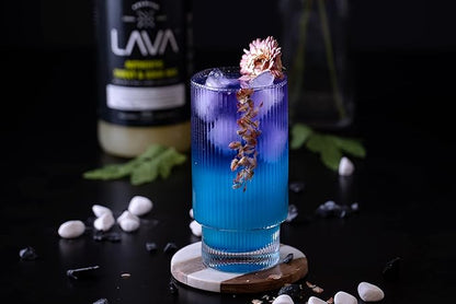 LAVA Premium Blue Curacao Syrup, 33.8oz (1-Liter), Made with 100% Sugar, Orange Extract, No Artificial Sweeteners or Flavors (1-Pack)