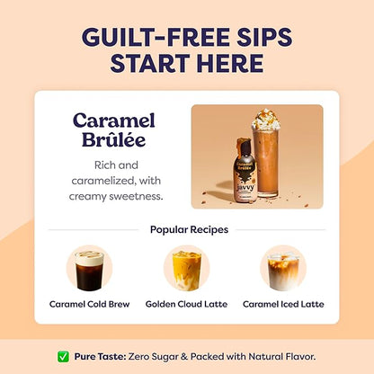 Coffee Concentrate - Limited Release Flavors - Cold Brew Coffee, Perfect for Hot or Iced Instant Coffees, Hot Drinks, Cold Brew Concentrate, 35 Servings - Caramel Brulee