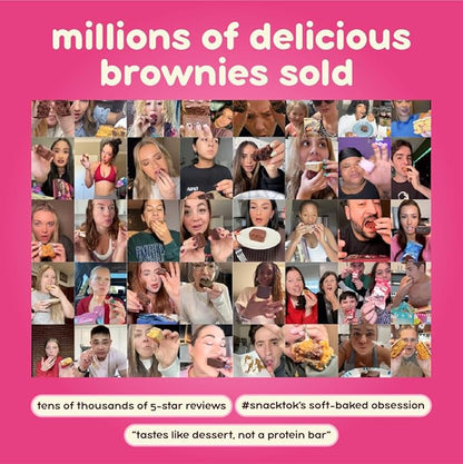 Prime Bites Protein Brownie from Alpha Prime Supplements | High Protein, Collagen Fortified Low Sugar Treat | Delicious Snack | 12 Bars per Box (Chocolate Flavors Variety)