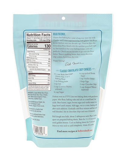 Bob's Red Mill Gluten Free 1 to 1 Baking Flour, 44oz (Pack of 4) - Non GMO, Vegan, Kosher