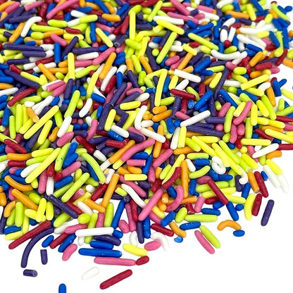 Manvscakes, Natural Rainbow Sprinkles, No Artificial Dyes, Gluten Free, Nut Free, 3 ounces, Cake Decorations, Cupcake Sprinkle Blend, Baking, Birthday Cake, Ice Cream Topping