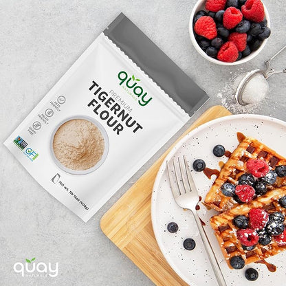 Quay Naturals Organic Tigernut Flour, 1lb, Gluten Free, Grain Free, Nut Free Flour - Paleo Friendly - Non GMO