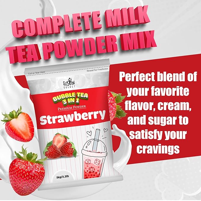 Fusion Select 2.2lb Taro Milk Tea Powder - Instant 3-in-1 Drink Mix with Cream & Sugar for Hot or Cold Blends or Frappes