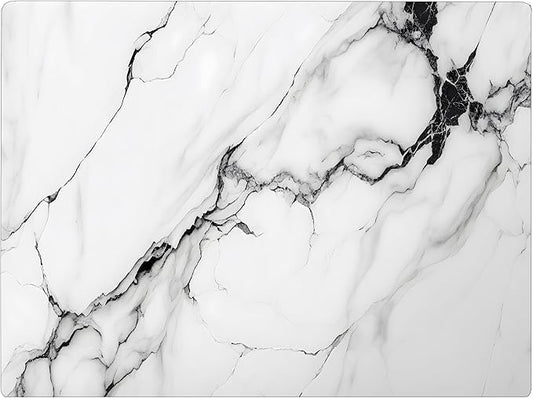 White Black Agate Marble Kitchen Glass Cutting Board Ocean Decorative Gift Marbled Granite Stone Rock Gift For Her Mom Wife (White Black)