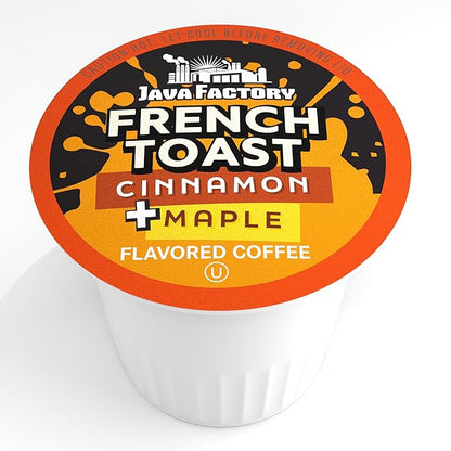 Java Factory Coffee Pods Cinnamon and Maple Flavored Coffee for Keurig K Cup Brewers, French Toast, 40 Count
