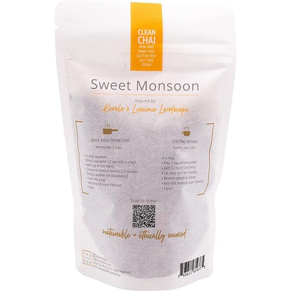The Chai Box - Sweet Monsoon - Premium Chai Tea - Featured in Oprah's Favorite Things - Loose Leaf Black Tea w/Sweet mangoes, luscious coconut, cinnamon and clove - 2.5oz