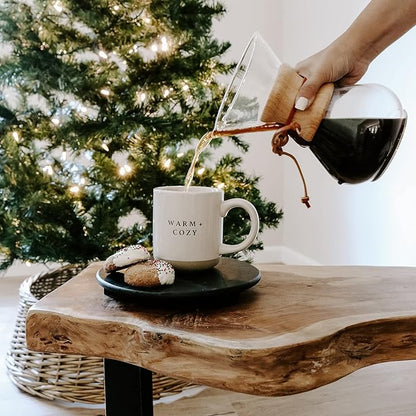 Sweet Water Decor Warm and Cozy Stoneware Coffee Mugs | Christmas Coffee Mugs | Microwave & Dishwasher Safe | 14oz Coffee Cup | Fall Gifts | Christmas Gifts for Her