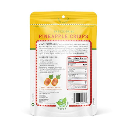Nature’s Turn Freeze-Dried Fruit Snacks, Pineapple Crisps, Pack of 2 (1.2 oz Each)