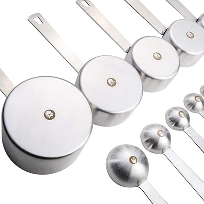 Babish 10-Piece Stainless Steel Measuring Cups & Spoon Set