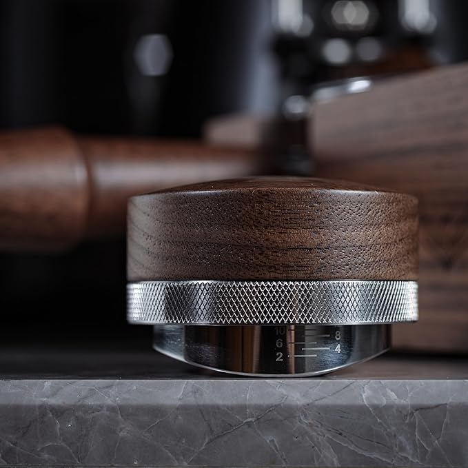 54mm Espresso Tools Kit Walnut Breville Accessories Includes Espresso Shaker, Spring Loaded Coffee Tamper, Leveling Tool, Bottomless Portafilter 54mm and Espresso Stirring Tool