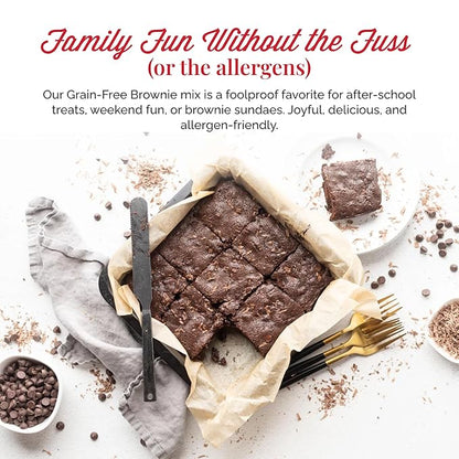 Otto's Naturals Grain-Free Paleo Double Chocolate Brownie Mix 11.1 Oz. 6 Pack, Top 9 Allergen-Free, Organic Cassava Flour, Gluten Free, Non-GMO, Vegan