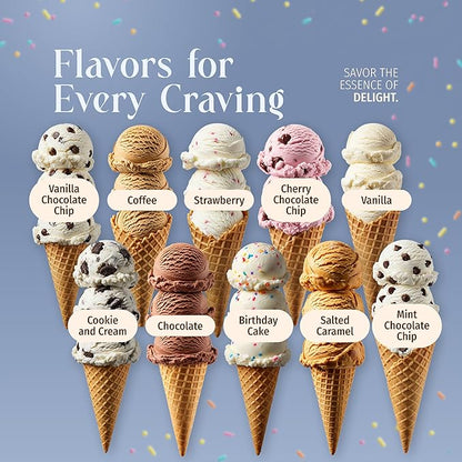 Triple Scoop - Premium Birthday Cake Ice Cream Mix For Ice Cream Maker. Simple, Easy, Delicious. From Gourmet Mix To Maker in 5 Minutes, Makes 2 Creamy Quarts, Made in USA (1 Pack, Birthday Cake)