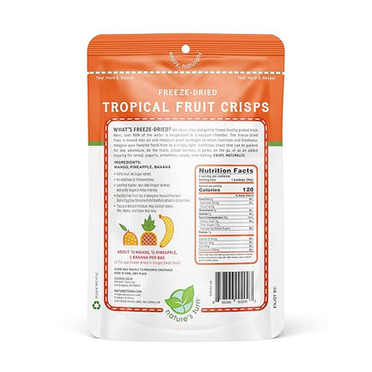 Nature’s Turn Freeze-Dried Fruit Snacks, Tropical Fruit Crisps, Pack of 2 (1.2 oz Each)