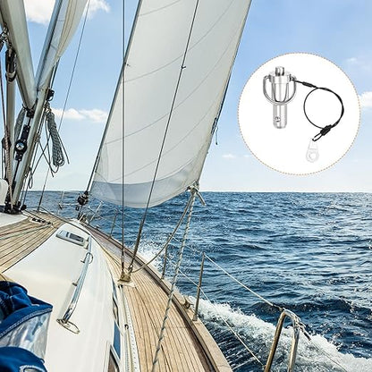 uxcell 2 Pcs Quick Release Pin, 1/2" x 0.5"(Dia. x L) Push-Button Ball Locking Pin 304 Stainless Steel Ring Handle Locking Pin with Wire for Audio Bimini Top Marine, Silver