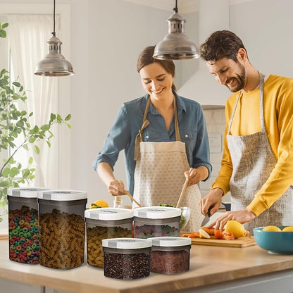 Airtight Food Storage Containers, 1.6 QT Coffee Canister Set with Magnetic Scoop, BPA Free, Ideal for Coffee, Spices, Herbs, Candy & Snacks, Keeps Freshness, Easy to Clean, 2 Pieces