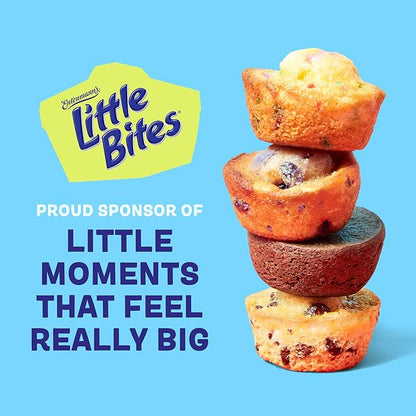 Entenmann's Little Bites Blueberry Mini Muffins | Made with Real Blueberries | 1 pack (20 pouches total)