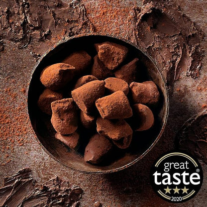 Monty Bojangles Spirit Blue Cocoa Dusted Truffles Cat Tin (4.37 oz) - Coconut Crush Luxury Chocolatey Truffles - Collectable Cat Tin Chocolate Gift