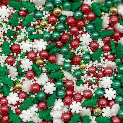 Dynastang Christmas Sprinkles Mixed Style Edible Cake Decorations Cupcake Toppers Cookie Perfect for Cakes, Cupcakes, Desserts Toppings 3OZ