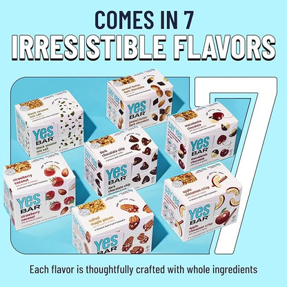 The YES Bar – Strawberry Coconut – Plant Based Protein, Decadent Snack Bar – Vegan, Paleo, Gluten Free, Dairy Free, Low Sugar, Healthy Snack, Breakfast, Low Carb, Keto Friendly (Pack of 6)