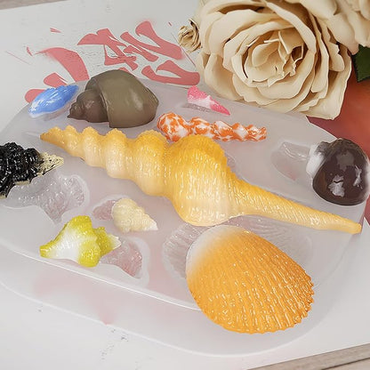 3-Pack Animal & Fish Mold Set - Shell, Clay & Silicone Molds for Resin Casting & Candle Making