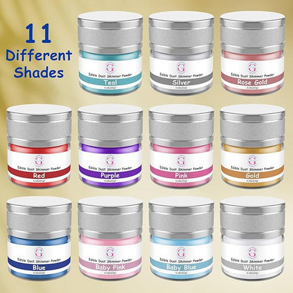 Glitter & Glitz Edible Glitter for Drinks - Premium Drink Glitter Edible Dust for Cocktails, Baking, Brew, Champagne - Luster Dust and Cocktail Glitter - Edible Glitter for Drinks Decoration (Pink, 5Grams)