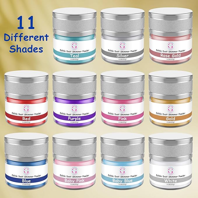 Glitter & Glitz Edible Glitter for Drinks - Premium Drink Glitter Edible Dust for Cocktails, Baking, Brew, Champagne - Luster Dust and Cocktail Glitter - Edible Glitter for Drinks Decoration (Purple, 5Grams)