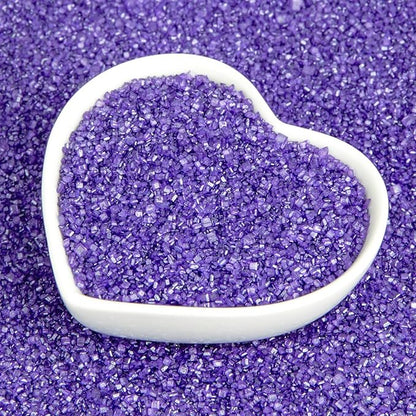 Edible Purple Sanding Sugar Sprinkles,Edible Crystals for Cake Decorating,150g/5.3oz,christmas Coarse Sugar Sprinkle Mix for Baking,Cookies,Ice Cream,Fondant Cake,Caramel Apples,Cupcakes,Desserts Topper Decoration Supplies