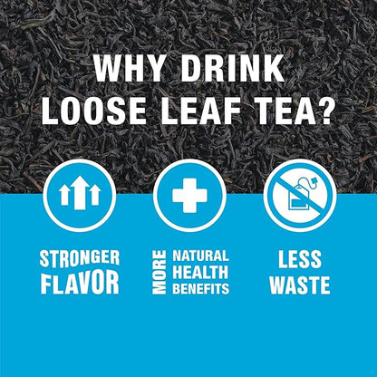 Tiesta Tea - Royal Breakfast, Loose Leaf, Classic English Black Tea, Premium High Caffeine Blend, Make Hot or Iced & Brews Up to 250 Cups, 16oz Bulk Pouch & 4oz Refillable Tin Combo