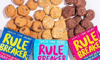 Rule Breaker Vegan & Gluten-Free Cookies | Chocolate Chip Bites | Plant-Based, Dairy, Nut, Soy, Allergen Free, Kosher | Great For School, Office, Pantry | Soft-Baked School Snacks for Kids and Adults (Pack of 12)