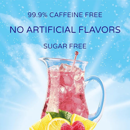 Crystal Light Raspberry Lemonade Artificially Flavored Powdered Drink Mix, 72 ct Pack, 12 Canisters of 6 Pitcher Packets