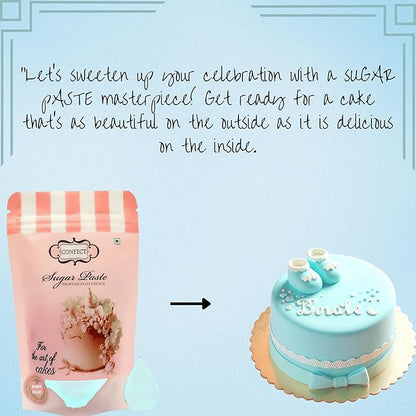 Confect Baby Blue Fondant for Cake Decorating Fondant, Smooth & Ready-to-Use Icing for Christmas Cakes, Cupcakes & Holiday Desserts | Vegan, Gluten-Free, Nut-Free, Palm Oil-Free – 8.8 Oz