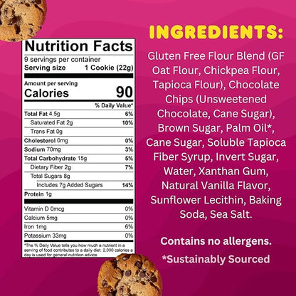 Whoa Dough Ready to Bake Cookie Dough Chocolate Chip – Certified Non-GMO, Kosher, Gluten Free – Plant-Based Snack Dough Made with Real Ingredients – 24 Pack