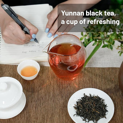 iTeaworld Jasmine Black Tea Loose Leaf, Yunnan High Mountain Black Tea, Scented with Fresh Jasmine Flowers, Rich Floral Aroma, Pure Leaves Without Sugar, No Additive, 1 Bag, 3.52oz