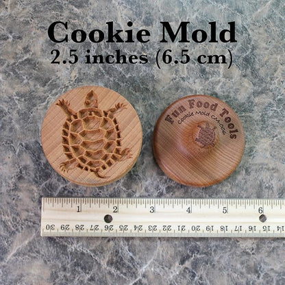 Wood Cookie Stamp, 2.5 Inch (Turtle CS-006)