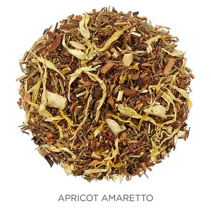 Tea Forte Apricot Amaretto Premium Organic Loose Leaf Caffeine-Free Herbal Tea Blend Canister, Makes 35-50 Cups