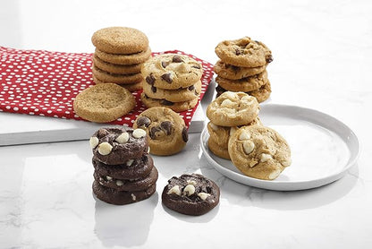 Mrs. Fields 48 Nibblers Bite-Sized Cookies Signature Tin - Assorted with 48 Nibblers Cookies in our 5 Classic Cookie Flavors