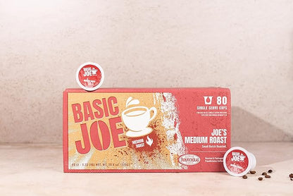 Basic Joe 80-Count 100% Arabica Medium Roast Single Serve Coffee Pods for K-Cup Keurig Brewers